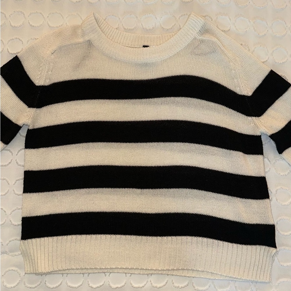 Women’s Striped Black and White Sweater